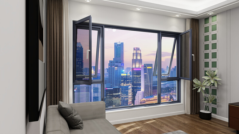 bottom hung aluminum window