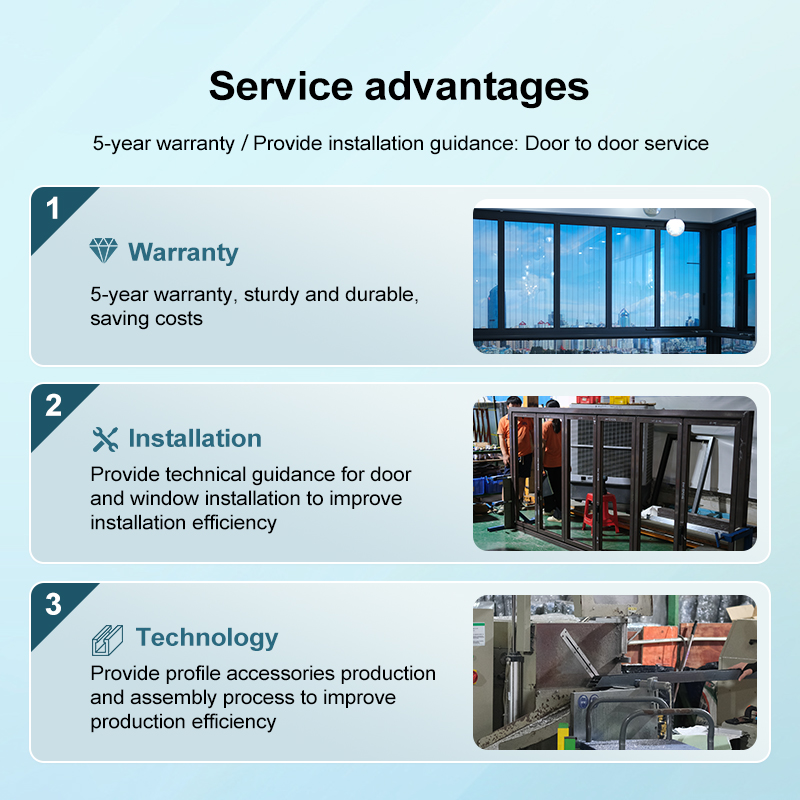 Customized Thermal Break Aluminum Glass Bifold Door