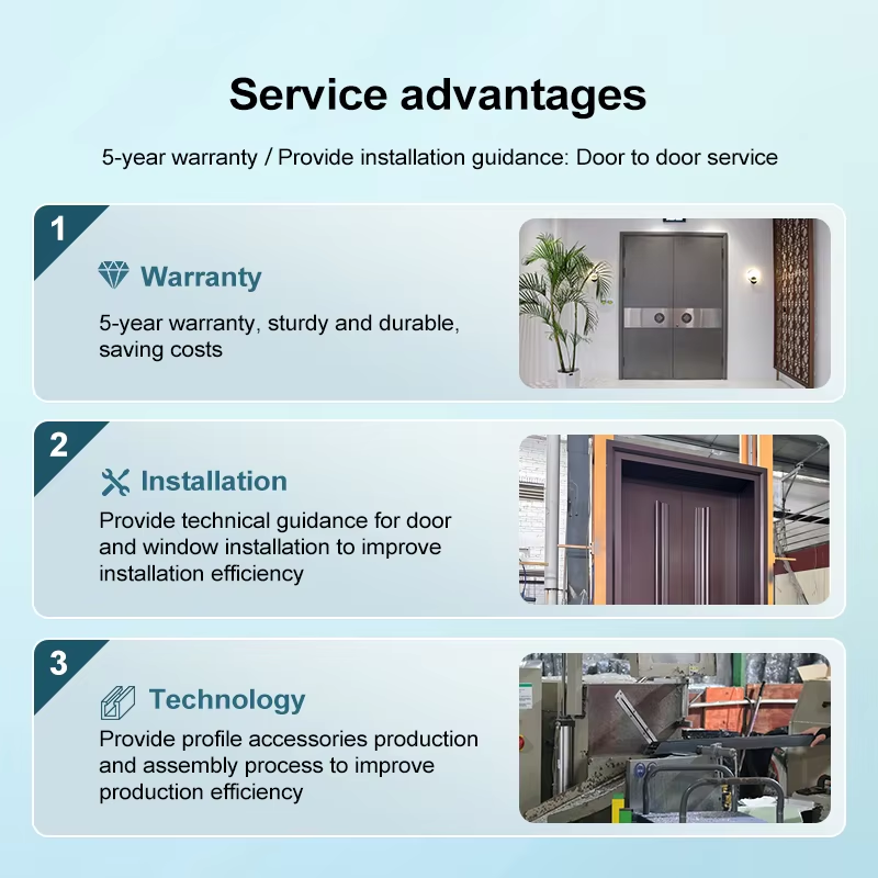 Aluminum Front Entry Anti Theft Exterior Security Doors